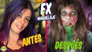 🎃 MAQUILLAJE FX NIÑA EXORCISTA HALLOWEEN 2018 🧟‍♀️ Ideas de Disfraces Bego y Jordi [upl. by Issac]