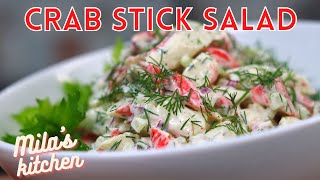 Очень вкусный салат из крабовых палочек с сельдереем  Delicious crab stick salad [upl. by Anner]