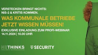 Webinar KRITIS amp NIS2  Sicher durch den Vorschriftendschungel [upl. by Jeanne]