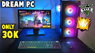 Best GAMING PC Build Under 30000 For Free Fire  30K PC build for GTA 5  Full Setup Tour [upl. by Egwan]