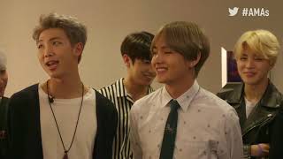 BTS Rehearsal Interview  AMAs Red Carpet 2017 [upl. by Ert836]