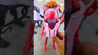 Spider man chainsaw Combat Joker  Marvel Toys spiderman marvaltoys [upl. by Tonina]