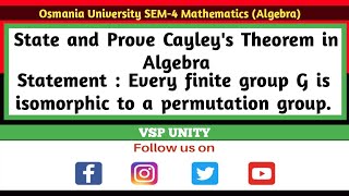 excellent Proof of Cayleys Theorem in Telugu  algebra  SEMIV [upl. by Arevle4]