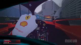 Charles Leclerc Monaco 2023  HELMET CAM  Assetto Corsa [upl. by Yknarf]