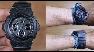 CASIO GSHOCK AW591BB1A SPECIAL COLOR FULL BLACK  UNBOXING [upl. by Allecsirp]