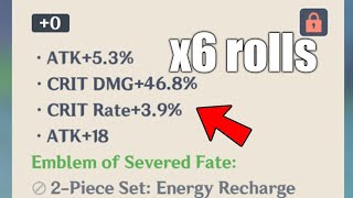 How to get 6 CRIT DMG rolls in Artifact Substats  Genshin Impact [upl. by Daraj]