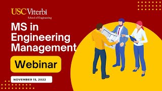 MS in Engineering Management Webinar [upl. by Espy]