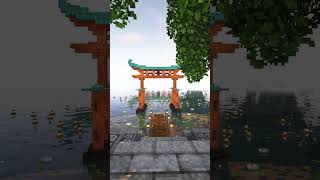 A Japanese torii gate 🌸 minecraft minecraftbuilding japan [upl. by Aribold588]