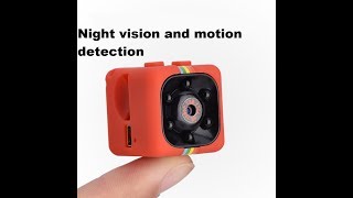 The SQ11 Night Vision Motion Detection HD Mini DV Camera Instructions Setup Review And Unboxing [upl. by Bogey]