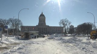 Convoy protest in Winnipeg changing locations [upl. by Evoy]