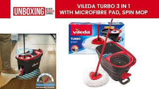 Vileda Turbo 3 in 1 with Microfibre Pad Spin Mop For Cleaning Floors [upl. by Gujral]