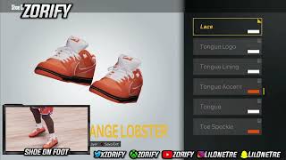 NBA 2K23 Next Gen Shoe Creator  Nike Dunk Low quotOrange Lobsterquot [upl. by Hagerman]