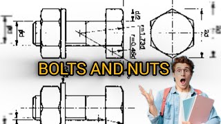 Engineering drawing n2 bolt and nut  technical drawing  engineering drawing [upl. by Cuda]