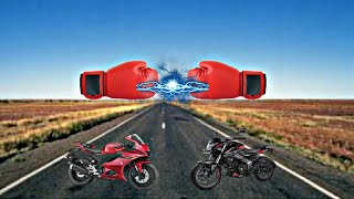 Yamaha R15 v4 vs Pulsar Ns200 drag race Final result 😈top speed youtubevideo [upl. by Tarrah]