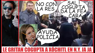 Le GRITAN a Xóchitl en NY  Mexas EN0JAD0S esperan a Botarga  policía tuvo q salir SUSCRIBETE [upl. by Karole]