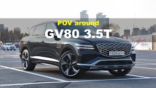 2024 Genesis GV80 35 TGDi AWD POV Exterior and Interior [upl. by Eimarrej]