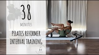 Pilates Reformer  Intermediate Interval Workout  Core Arms Glutes and Legs [upl. by Jeffers93]