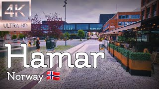 👣Walk with Me in 4K  Hamar city center in Norway  Summer 2023👣 [upl. by Efeek]