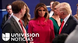 Polémica por la blusa que vistió Melania Trump en el segundo debate presidencial [upl. by Harden]