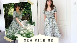 Floral amp Frilly Summer Dress 💐 Sew With Me [upl. by Edyth798]