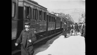 L’arrivée d’un train à la gare de La Ciotat  Frères Lumière  1895 [upl. by Annailuj]