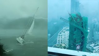 Typhoon Mangkhut in Hong Kong [upl. by Ettegirb]