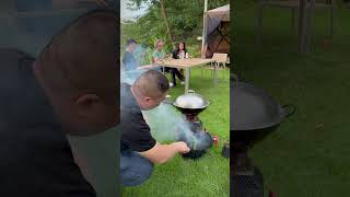 amazing woodstove use fresh leaves as smokeless fueloutdoors camping smokeless cookingstove [upl. by Llecrad606]