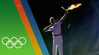 Barcelona 1992 Olympic Torch Lighting  Epic Olympic Moments [upl. by Aronoel]