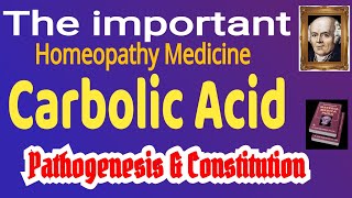 Pathogenesis amp Constitution of Carbolic Acid [upl. by Mulloy]