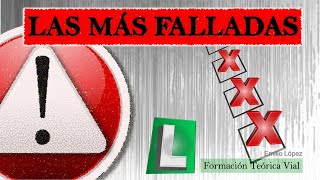 PREGUNTAS MAS FALLADAS PERMISO B ❌📄🖊 TEST MÁS FALLADOS DGT TEÓRICO CARNET DE CONDUCIR [upl. by Accemahs]