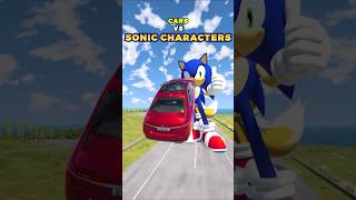 Cars VS Sonic Characters 🚗  BeamNGdrive shorts [upl. by Relyt]