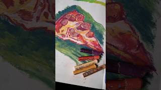 Sketchbook Royal Talens Pepperoni Pizza  Giorgione Morandi Soft Oil Pastel sketchaday [upl. by Floria]