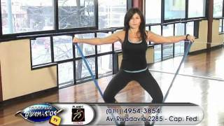 Ejercicio de Pilates Mat con bandas  Prof Nancy Sabo [upl. by Emmaline]