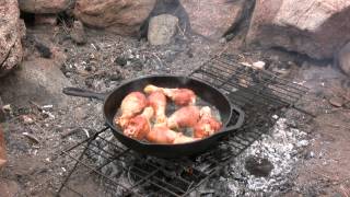 Western Fried Chicken Over A Campfire [upl. by Glynas]