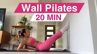 WALL PILATES WORKOUT FOR BEGINNERS  28 Day Wall Pilates Challenge  Day 2 amp 12 [upl. by Fayola646]