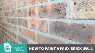 How to Paint Faux Brick Wall Panels [upl. by Kuster]