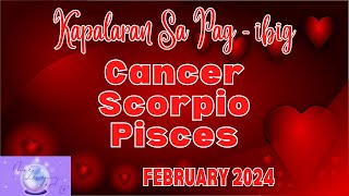 WATER SIGNS FEBRUARY 2024 Cancer Scorpio Pisces  Kapalaran Sa Pag Ibig  Tarot Card Reading [upl. by Murat675]