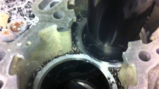 Lower Sleeve Removal of Nissan SR20 Block for AEBS TSleeves [upl. by Corby967]