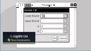 Normal Distributions on the TInspire Part 3 of 3 [upl. by Notneuq]