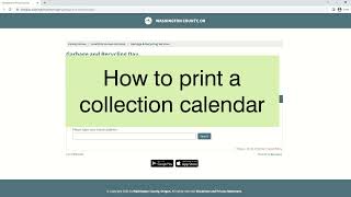 How to print your collection calendar [upl. by Nama316]