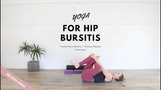 Yoga For Hip Bursitis  Trochanteric Bursitis  Gluteus Medius Tendinopathy [upl. by Kelley]