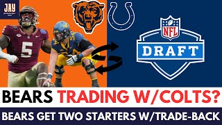 Bears TRADE BACK wCOLTS Lands Top EDGE CENTER in 2024 NFL MockDraft [upl. by Clive]