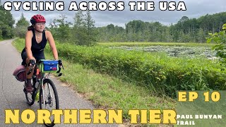 Cycling the Northern Tier Ep 10 Riding the Paul Bunyan State Trail through Minnesota [upl. by Blight]