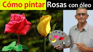 🎨Cómo PINTAR ROSAS con ÓLEOS o ACRÍLICOS – MEZCLA DE COLORES👌 [upl. by Julienne548]