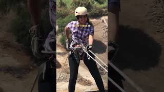 Bhongir Fort Rappelling event from Hyderabad  Backpackers and Adventurers Club [upl. by Nebuer930]