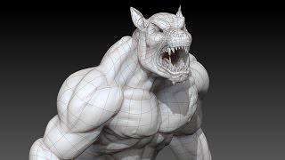 Wireframe Render Zbrush [upl. by Luapnaes]