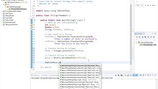 Java 210 Convert Strings To Numbers [upl. by Odlabso76]