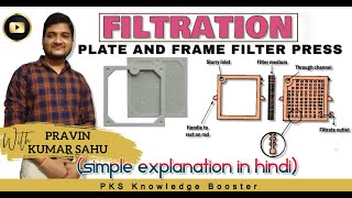 Plate and Frame filter press  Filtration  Pharmaceutical engineering [upl. by Kevan]