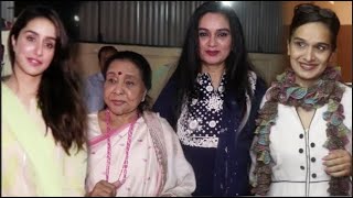 Asha Bhosle With Grand Niece Shraddha Kapoor Niece Padmini amp Shivangi Kolhapure [upl. by Rabah]