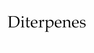 How to Pronounce Diterpenes [upl. by Hunt]